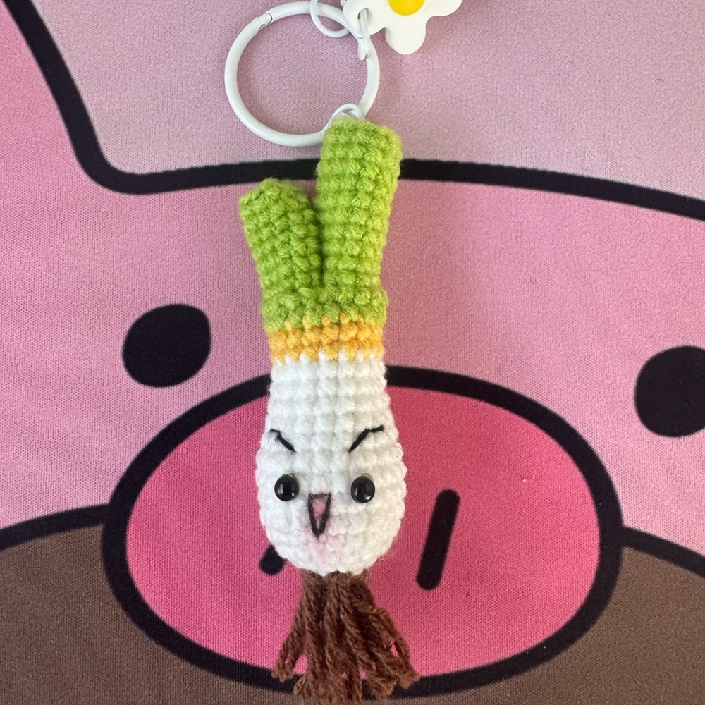 Crocheted Vegetable Keychain